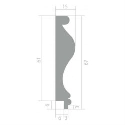 Плинтус напольный Ultrawood Trim 001 Финишный молдинг — изображение 2
