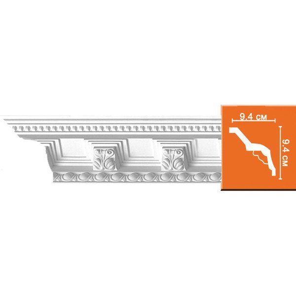 Потолочный плинтус с орнаментом Decomaster 95338