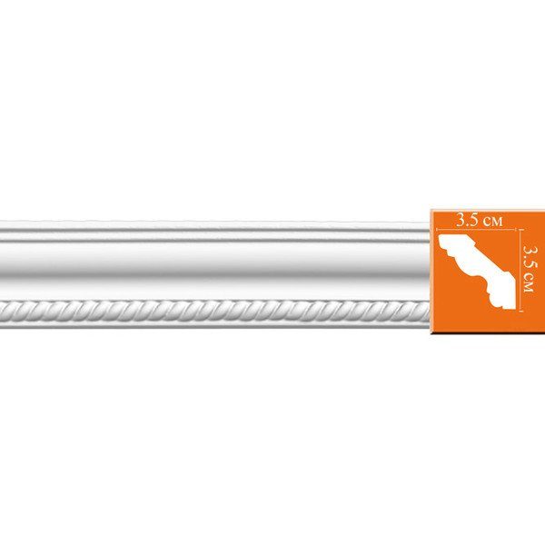 Потолочный плинтус с орнаментом Decomaster 95637 гибкий
