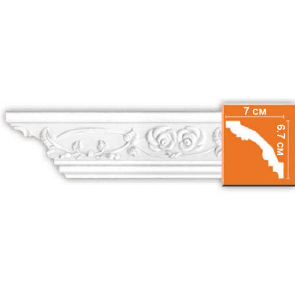 Потолочный плинтус с орнаментом Decomaster DT 9815