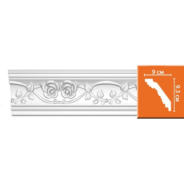 Потолочный плинтус с орнаментом Decomaster DT 9816