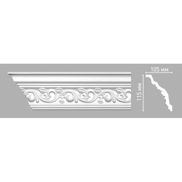 Потолочный плинтус с орнаментом Decomaster DT 9830