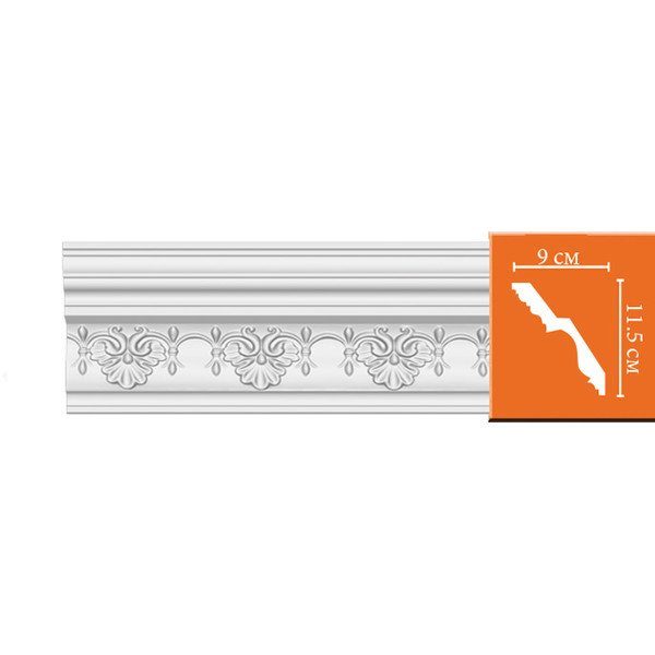 Потолочный плинтус с орнаментом Decomaster DT 9851