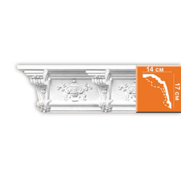 Потолочный плинтус с орнаментом Decomaster DT 9885