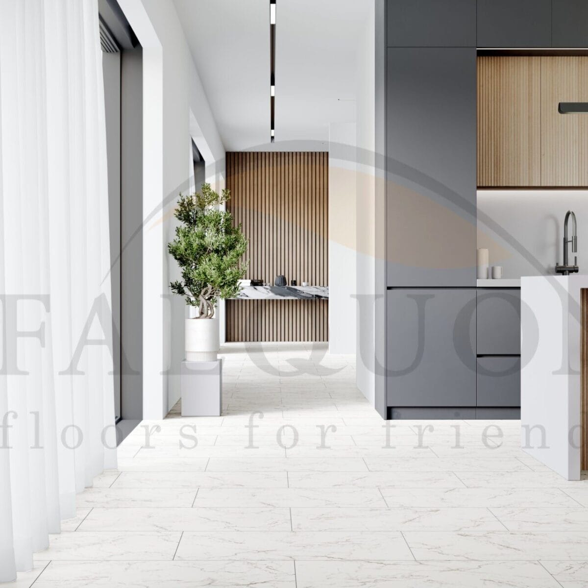 Кварц-винил The Floor Stone D2921 Carrara Marble — изображение 2