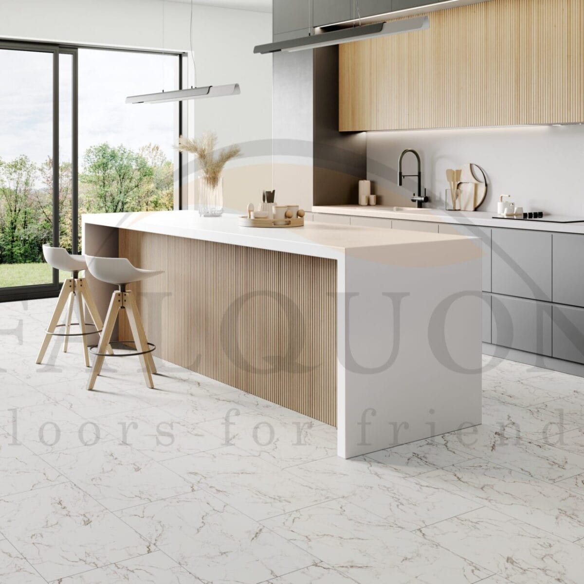 Кварц-винил The Floor Stone D2921 Carrara Marble — изображение 3