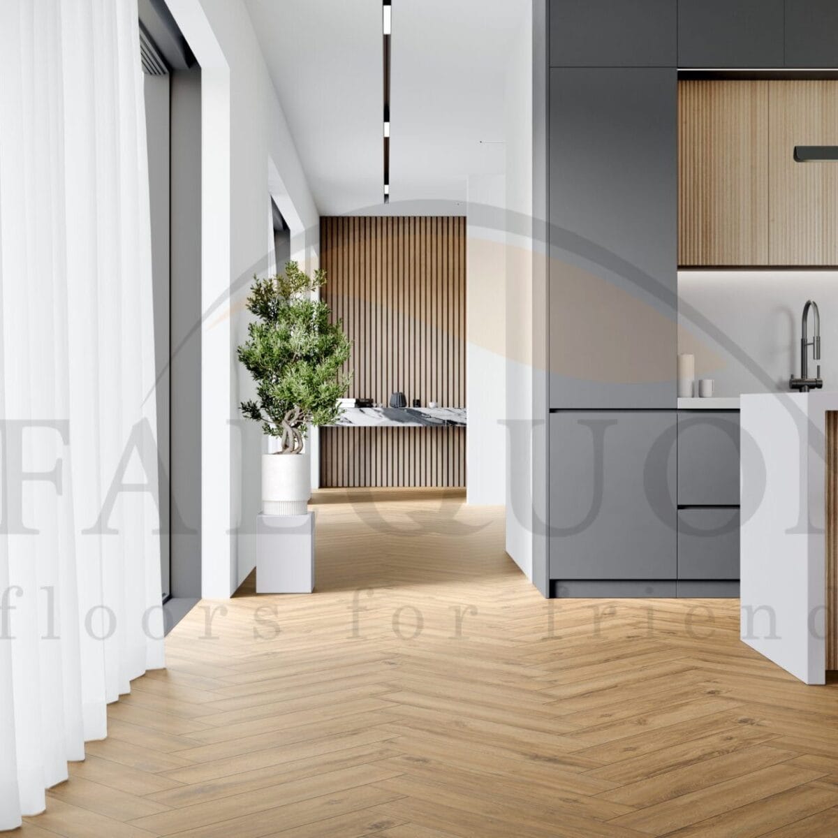 Кварц-винил The Floor Herringbone P1006 Jackson Oak HB — изображение 2