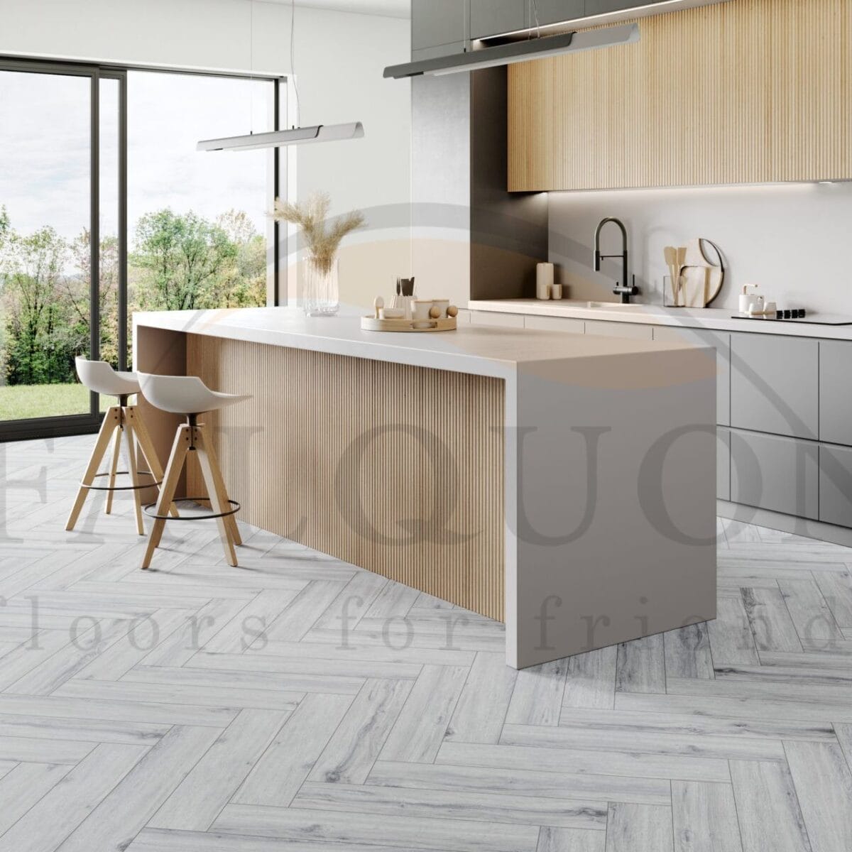 Кварц-винил The Floor Herringbone P1007 Ice Oak HB — изображение 3