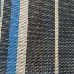 Плетёные виниловые полы Hoffmann Stripes 016 Голубая полоса на графите